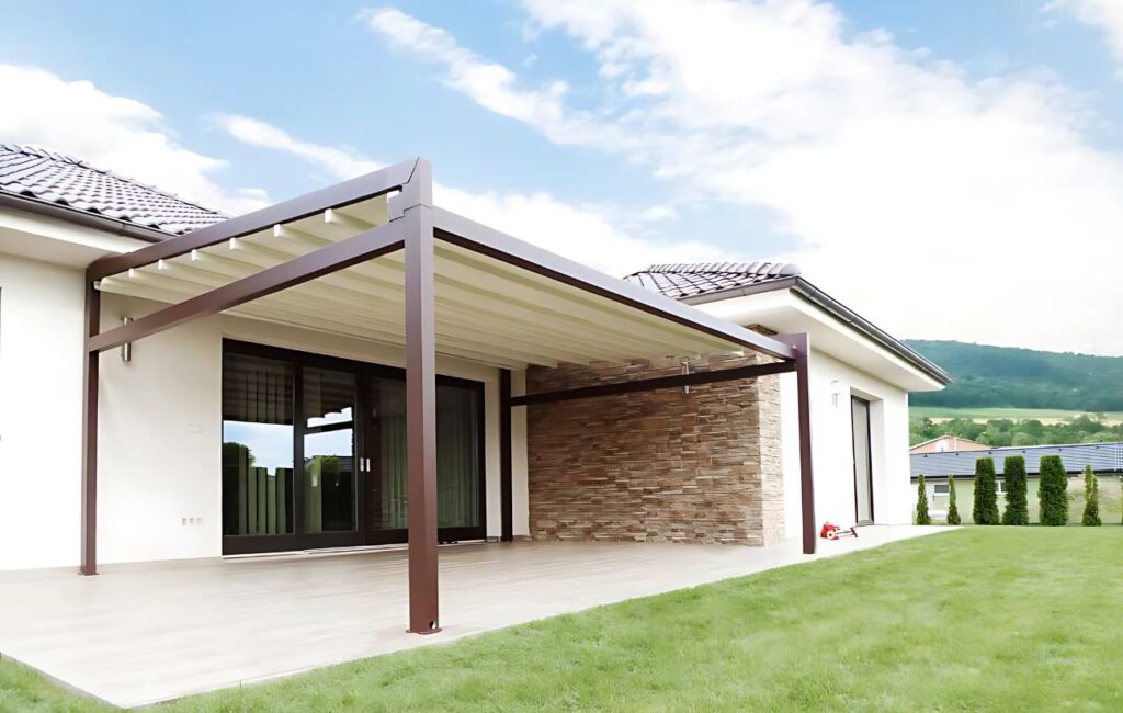 Pergoly s textilným tienením